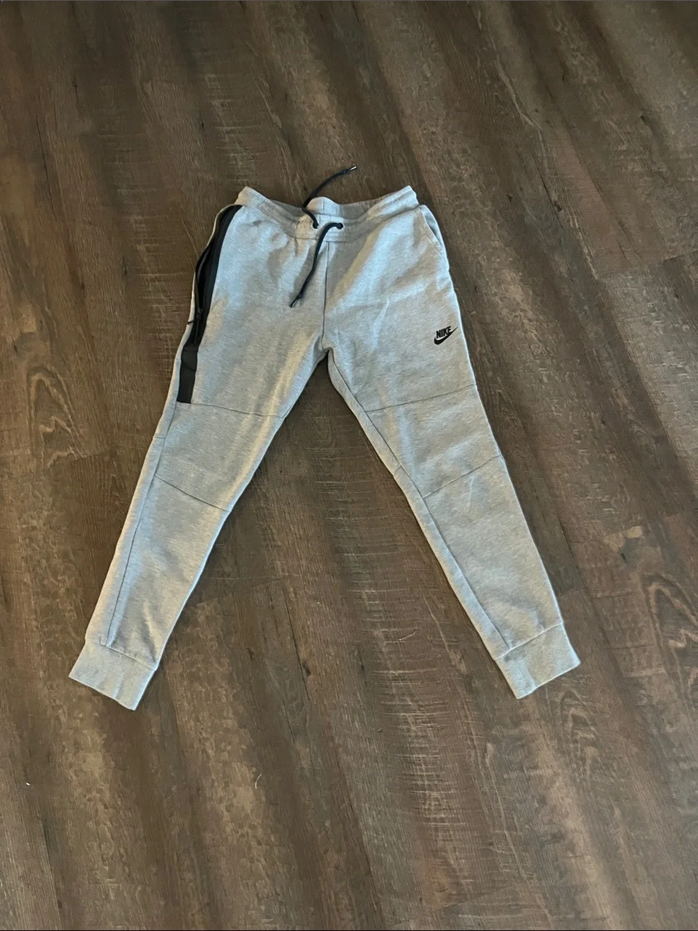 Nike Kids' Grey Jogger Sweatpants with Black Trim slight damage to the pull cord